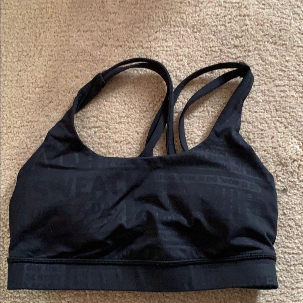 Lululemon black sport bra
